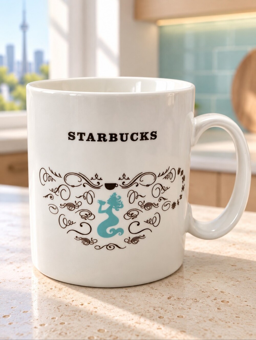 Starbucks Turquoise Siren Mermaid Gift Pack Mug 18 Oz 500 mL